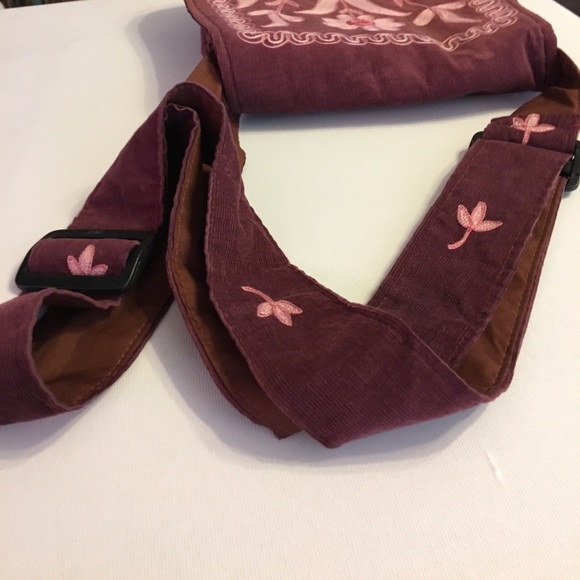 Embroidered pink floral bag cross body purse NEW - Picture 6 of 6