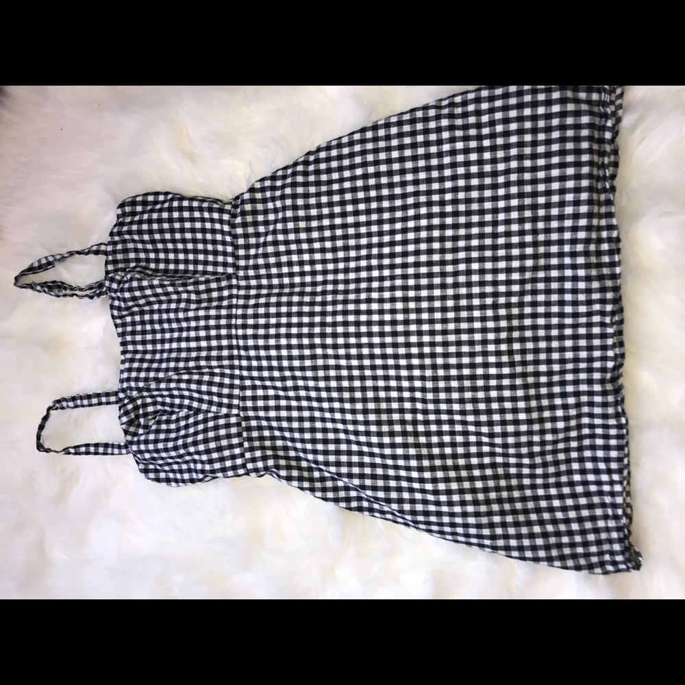 Black and white checkered dress