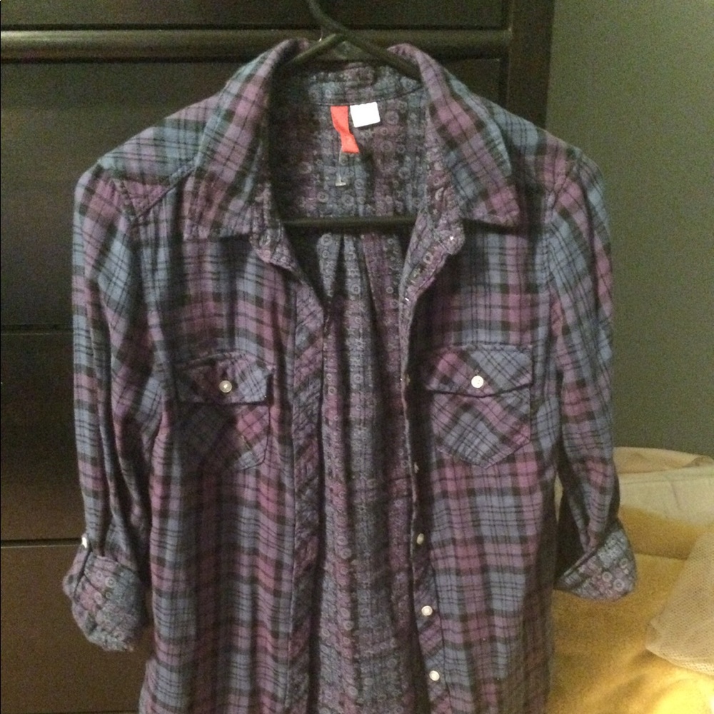 Purple and blue Flannel