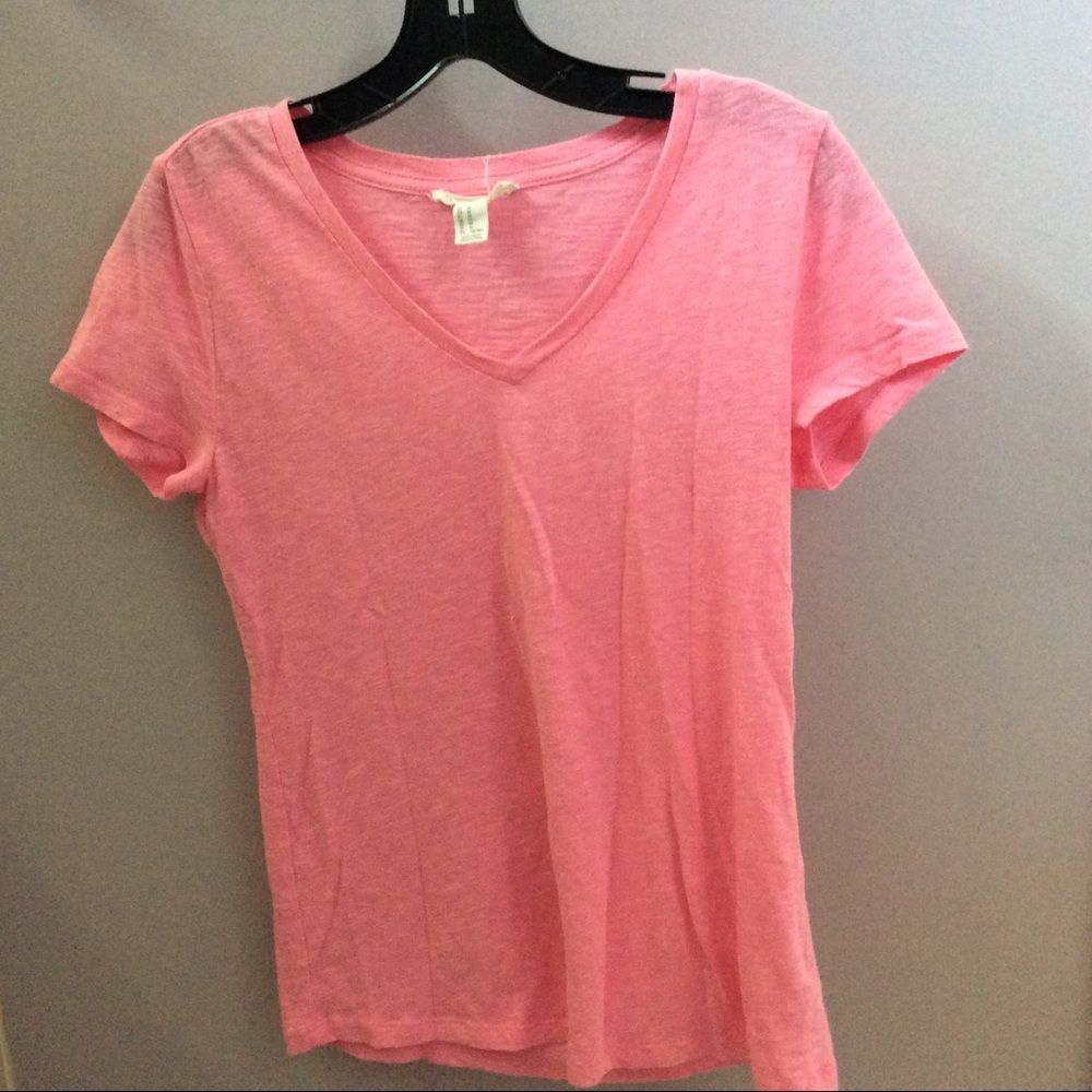Forever 21 Pink V neck Tee