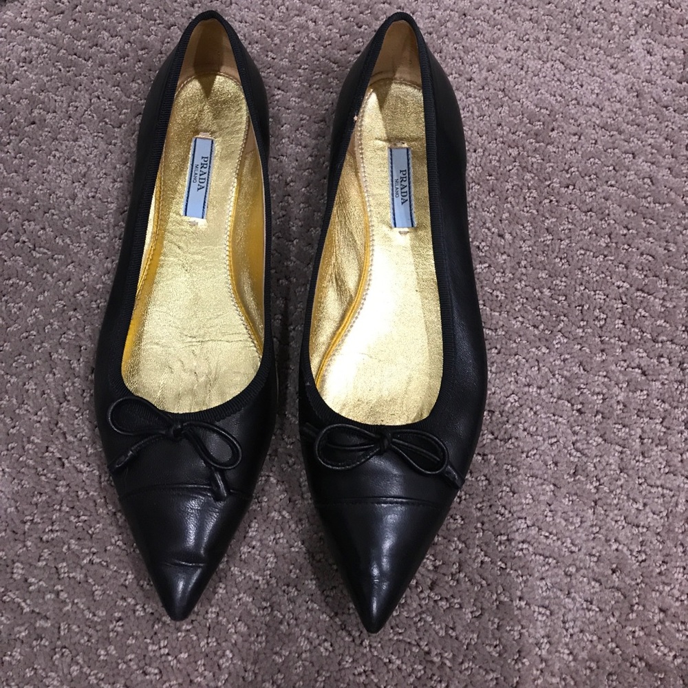 prada pointed toe flats
