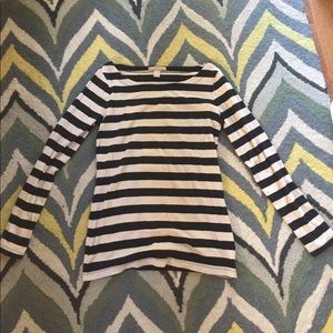 Creme & Black Striped Banana Republic Shirt