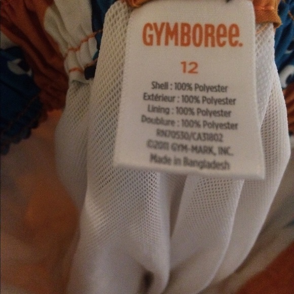 Like new Gymboree Boys size 12 orange fish trunks - Picture 4 of 5