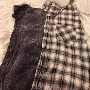 2 URBAN OUTFITTERS FLANNELS FROM REFURBISHED LINE
