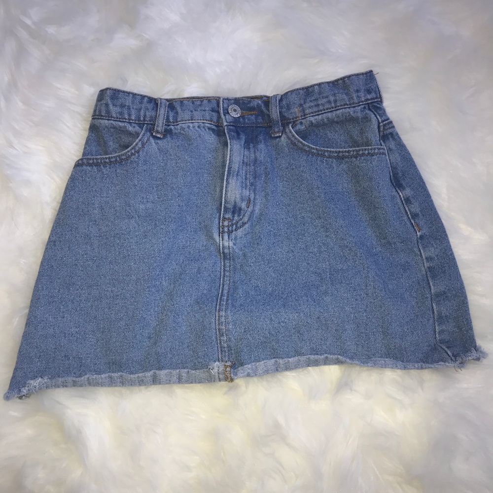Mini denim skirt