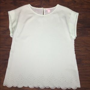 J. Crew scalloped hem top