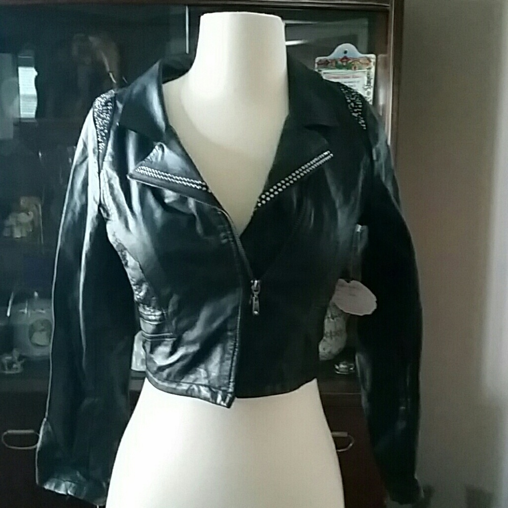 Lipstik Girls NWT Embellished Motorcycle Jacket