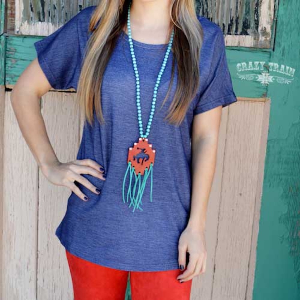 Annie Jean Denim Look Top By Crazy Train