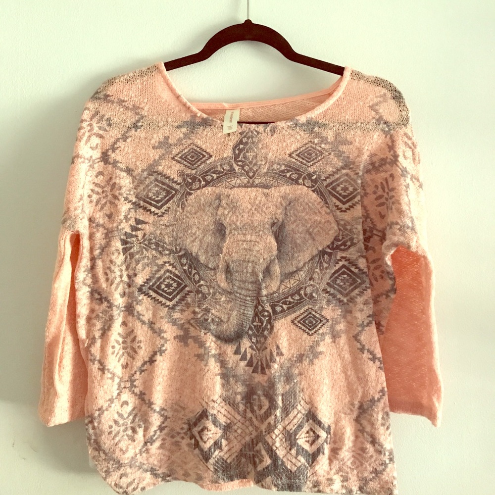 Pink polyester sweater