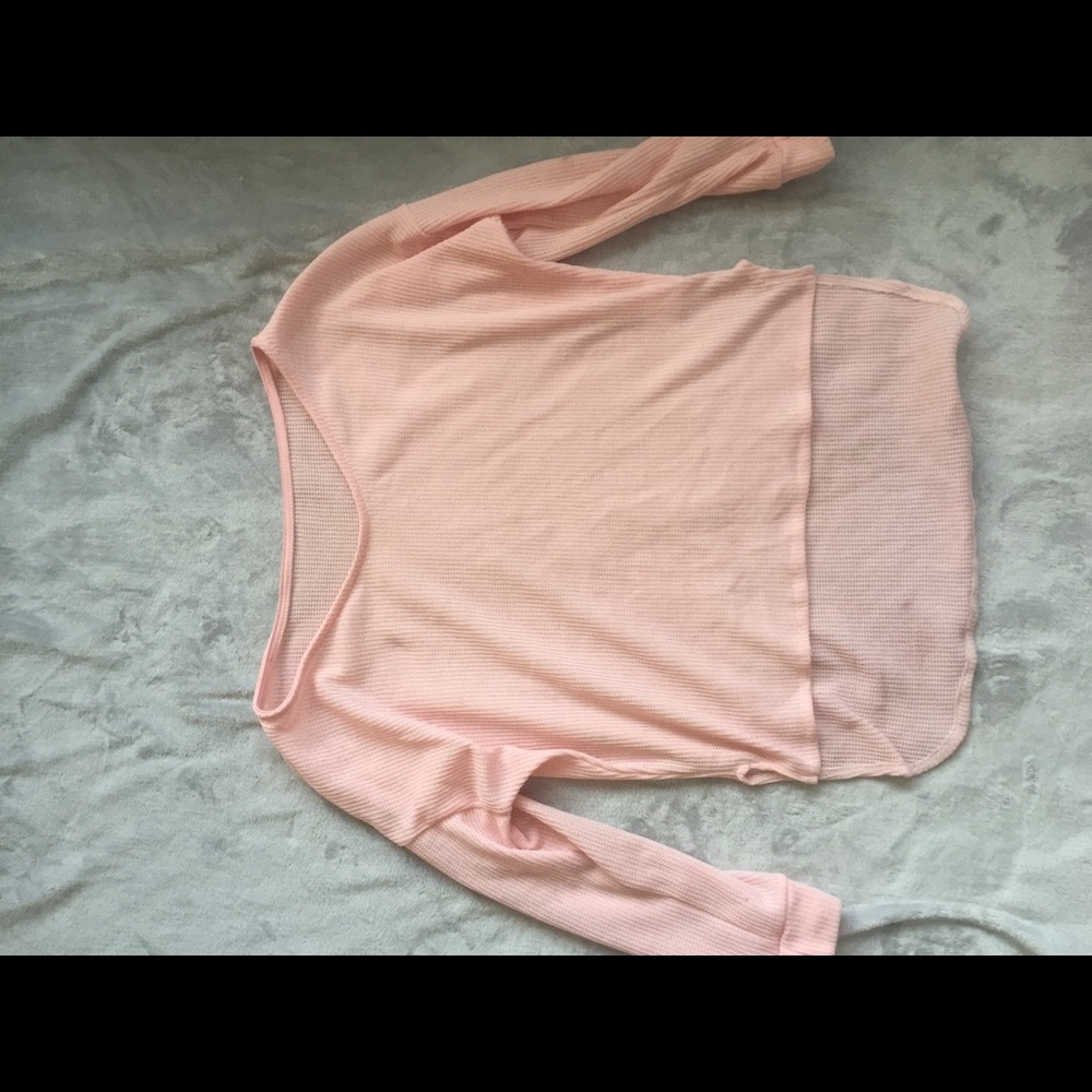High low pink knit sweater