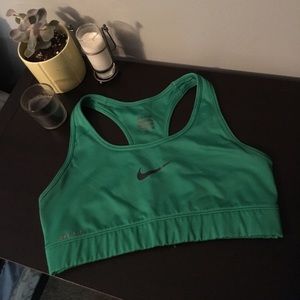 Green Nike sports bra. Size small.
