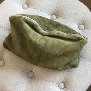 Baggu Leather Clutch Green