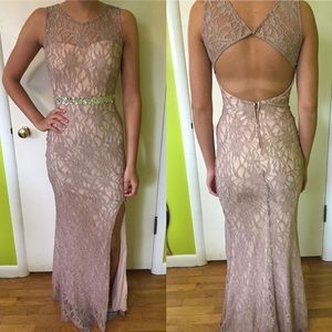 Champagne prom dress