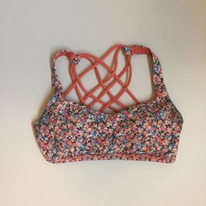 lululemon floral free to be wild bra 6