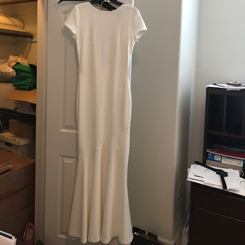 NWT! White floor length dress