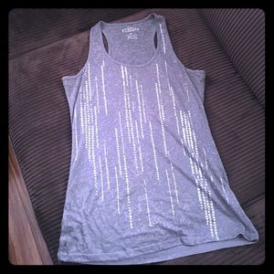 Maurices bling grey burnout tank size medium