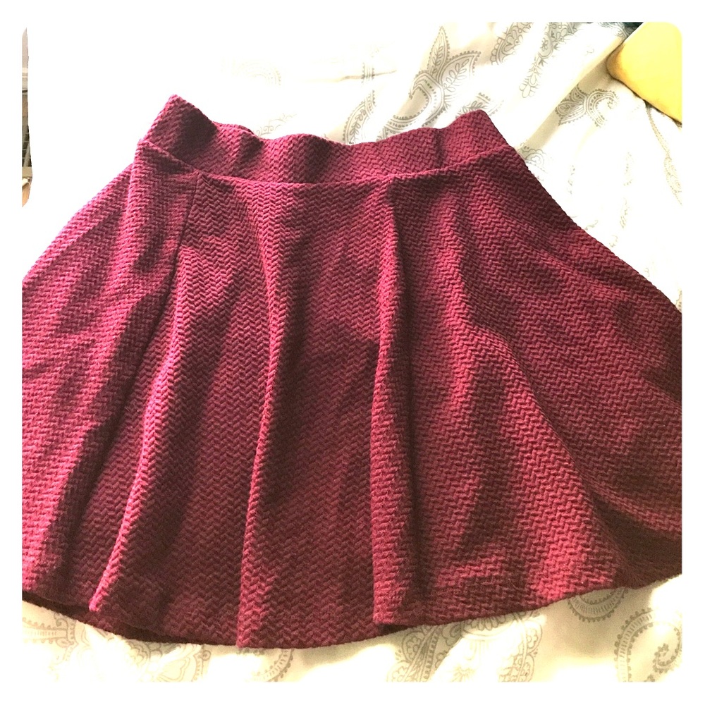 Maroon mini skirt