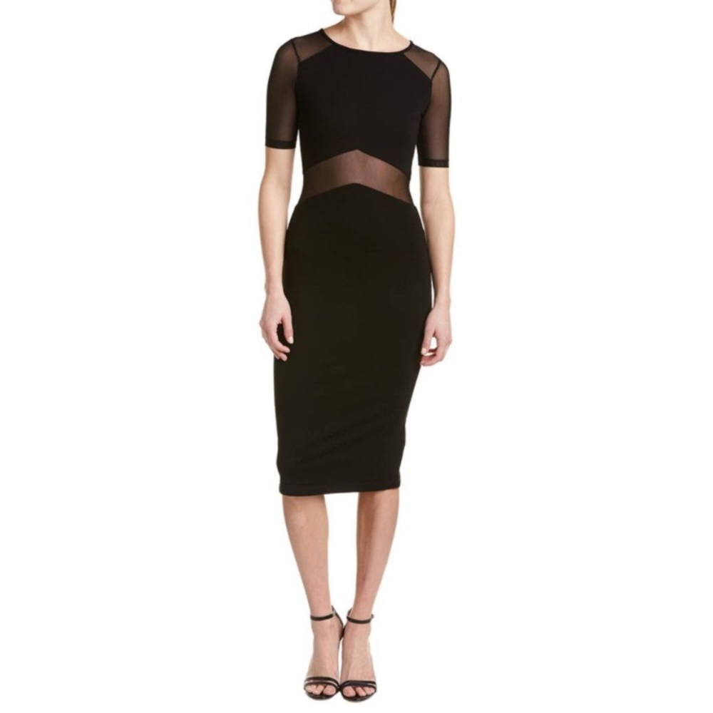 French Connection mesh cocktail pencil dress