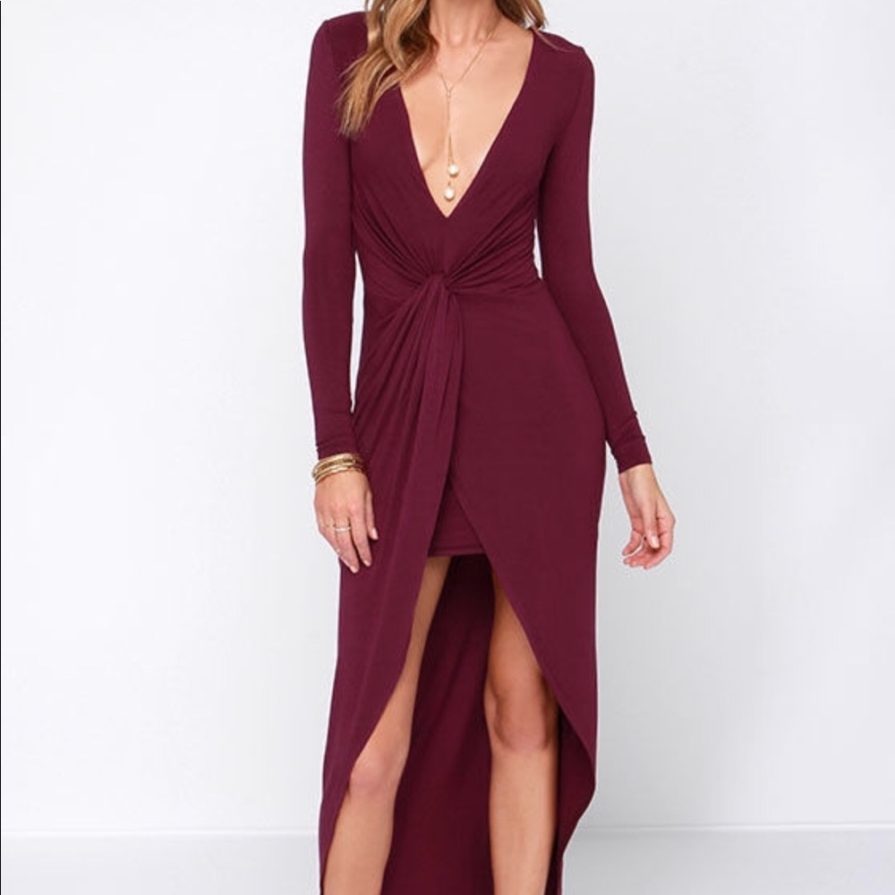 Brigandy High Low Dress