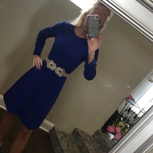 JCrew like new cobalt blue sheath dress