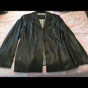 Black leather jacket