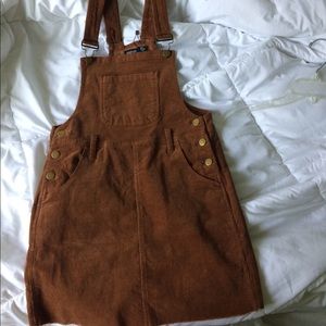 Corduroy overall dress