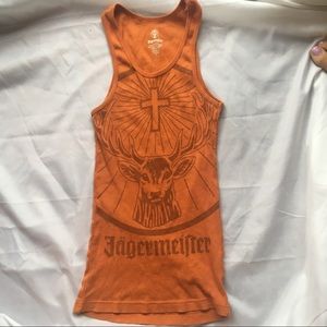 ⌛️⏱Jägermeister Deer Glitter Logo ribbed tank, S/M
