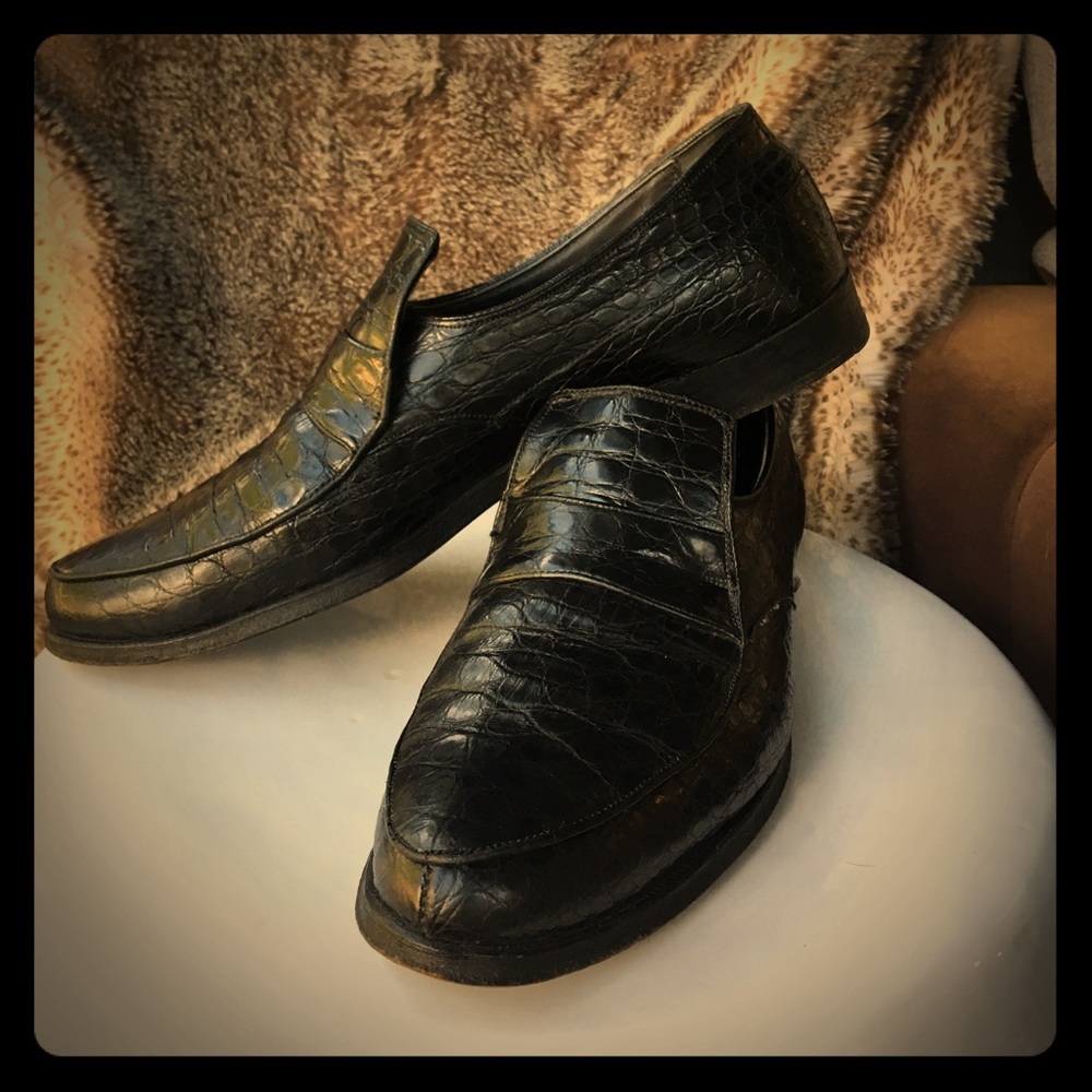Vintage Edwin Clapp Alligator loafers sz 10 B/AA