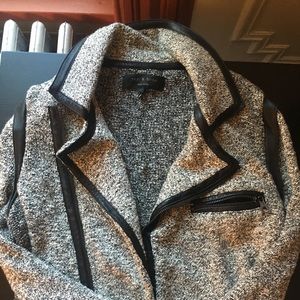 Rag & Bone leather/ sweater jacket