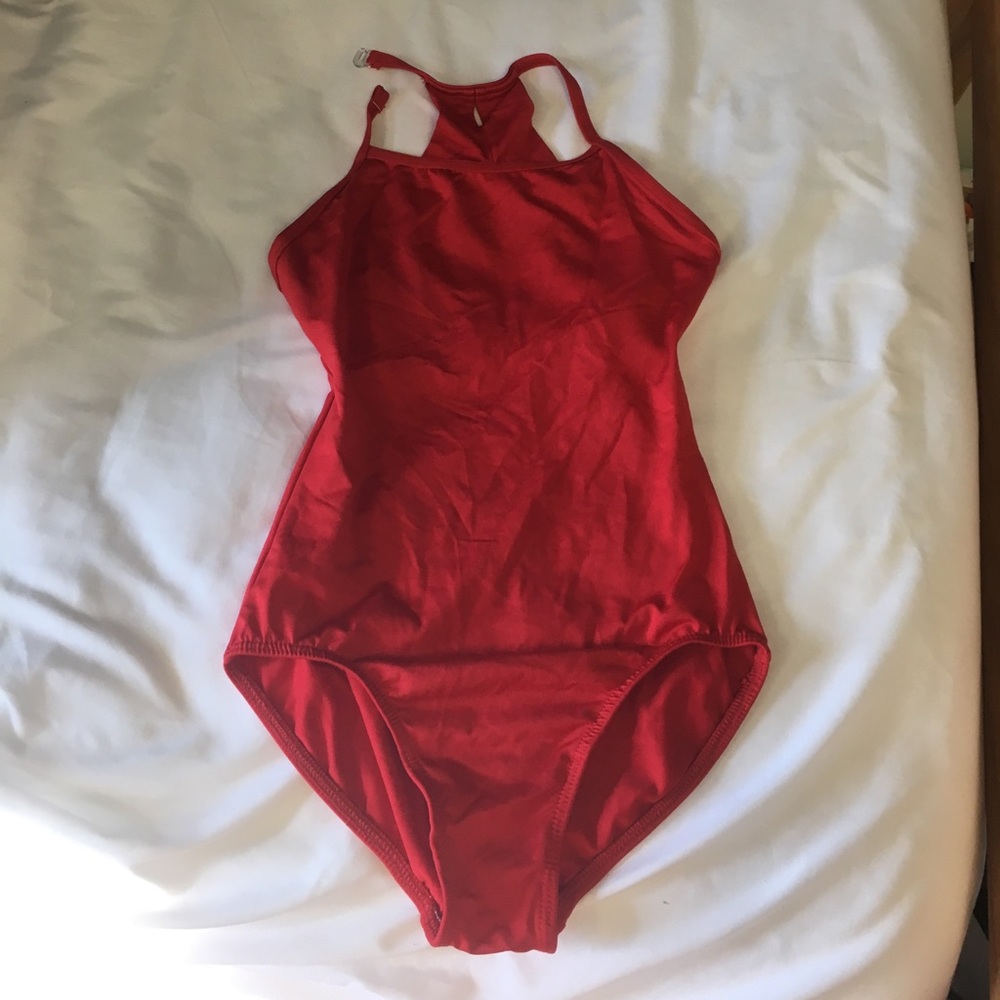 Motionwear Red high necked leotard