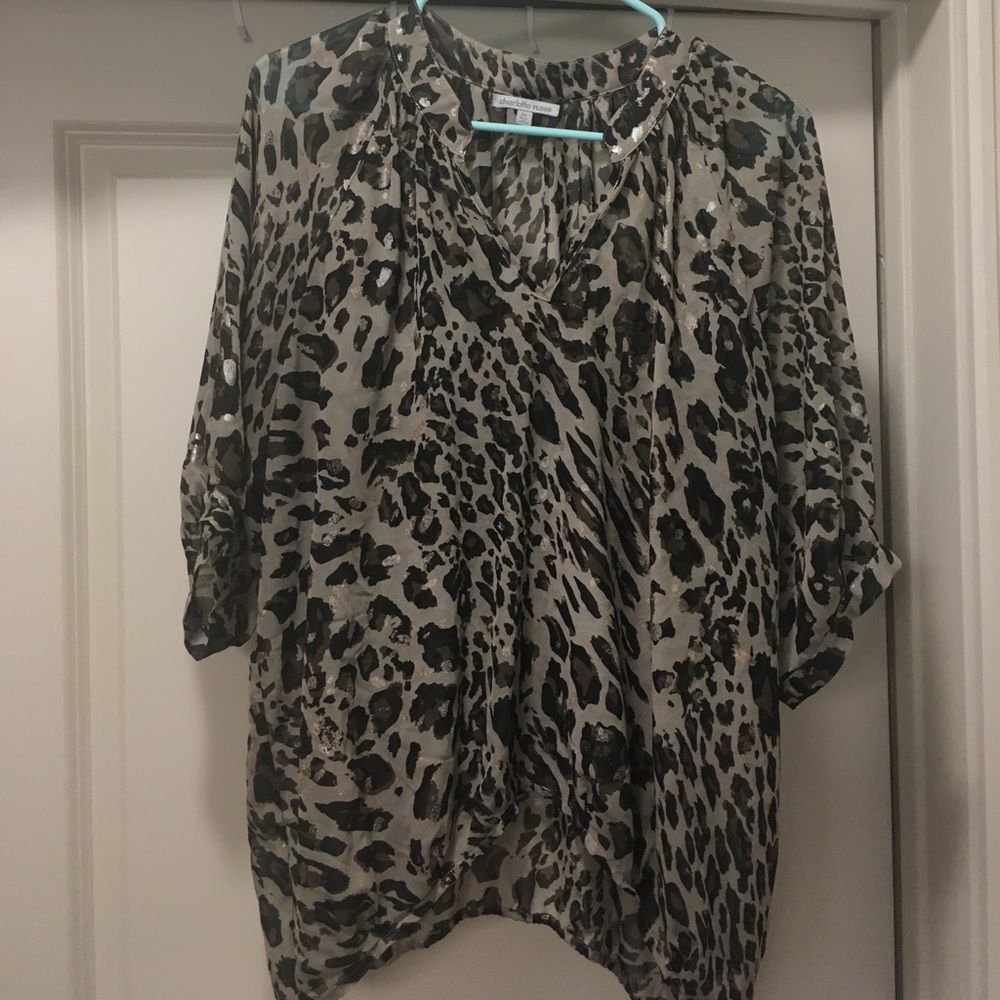 Charlotte Russe Leopard Print Top