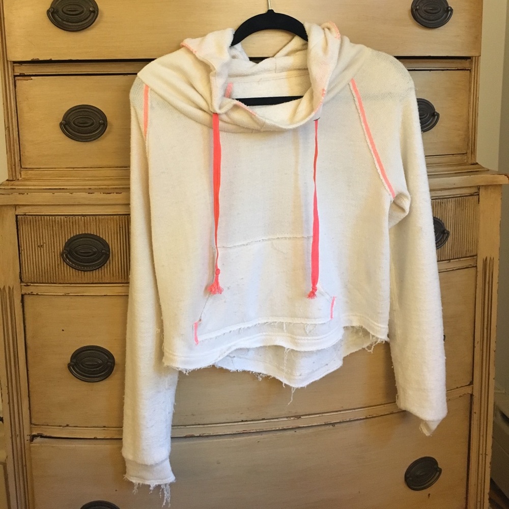 Free People cropped cowl neck pull-over