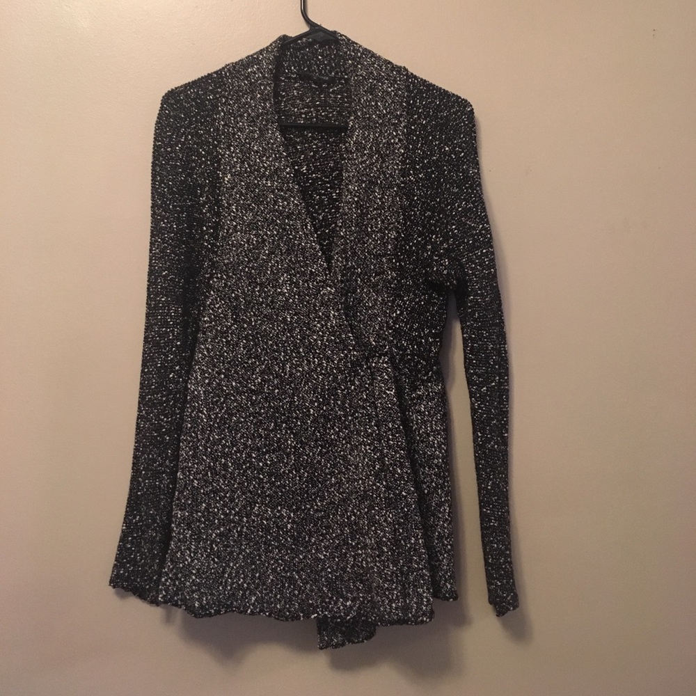 Eileen Fisher black and white sweater
