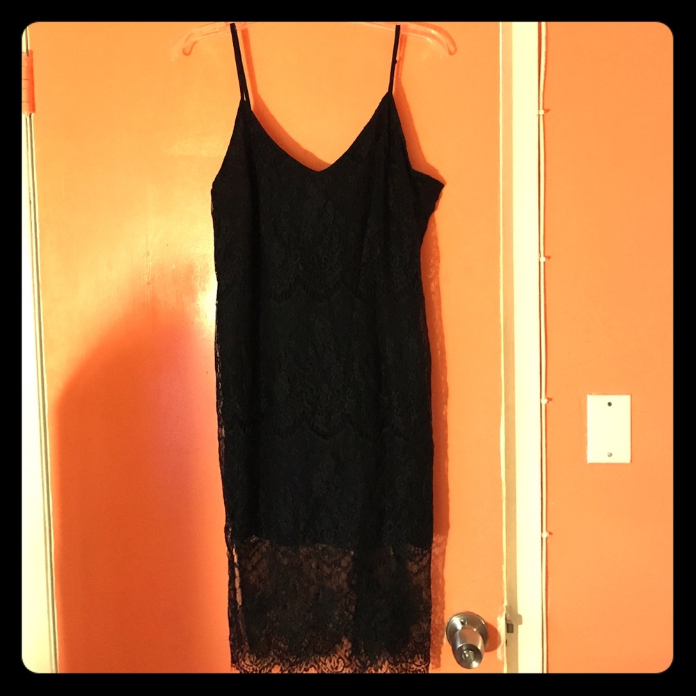 Forever21 Black Eyelash Lace Dress