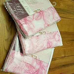 2 ribbon trim curtain panels  (47"x 84") 1 (47"x63