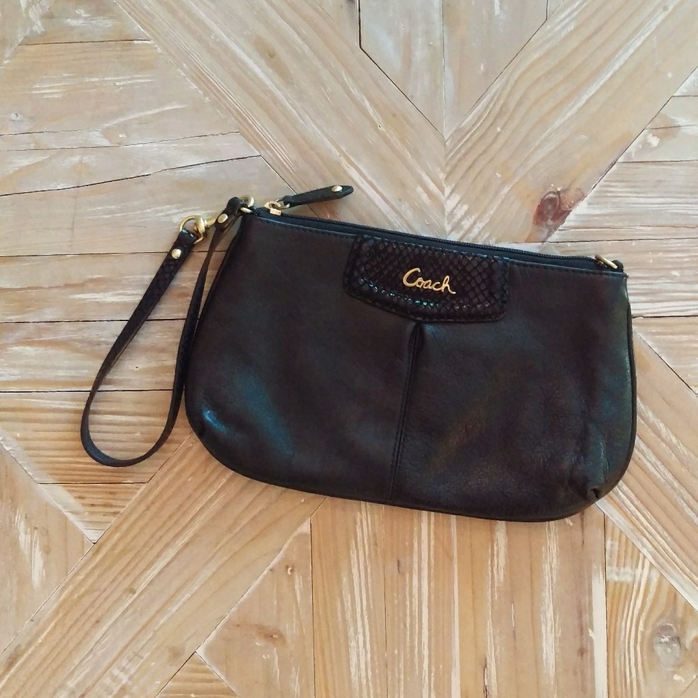 Black Coach Wristlet