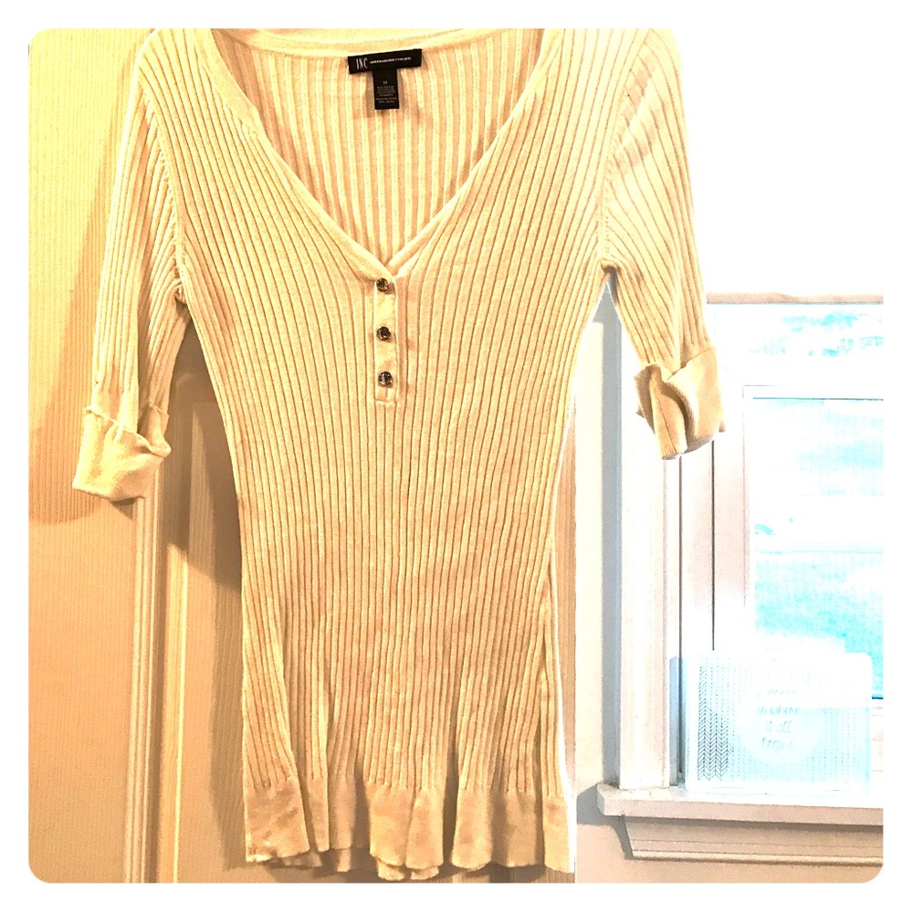 INC stretchy 3/4 sleeve top