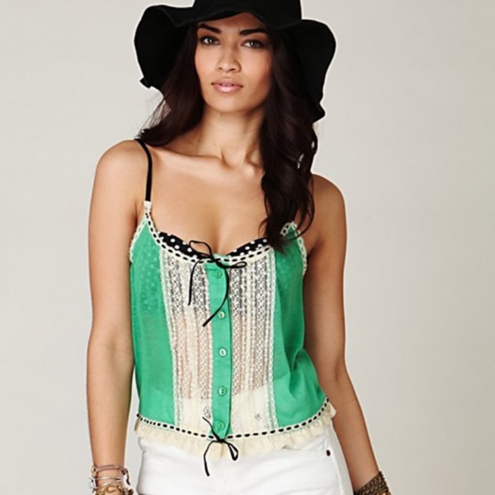 Free People Unique Lace Top