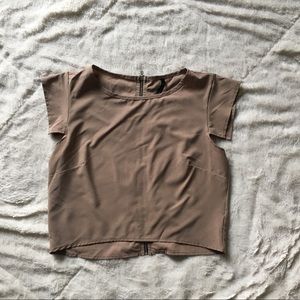 Beige crop top
