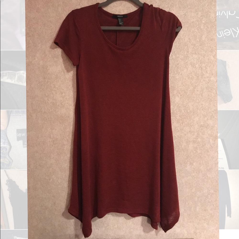 Rust colored Forever 21 T-shirt dress