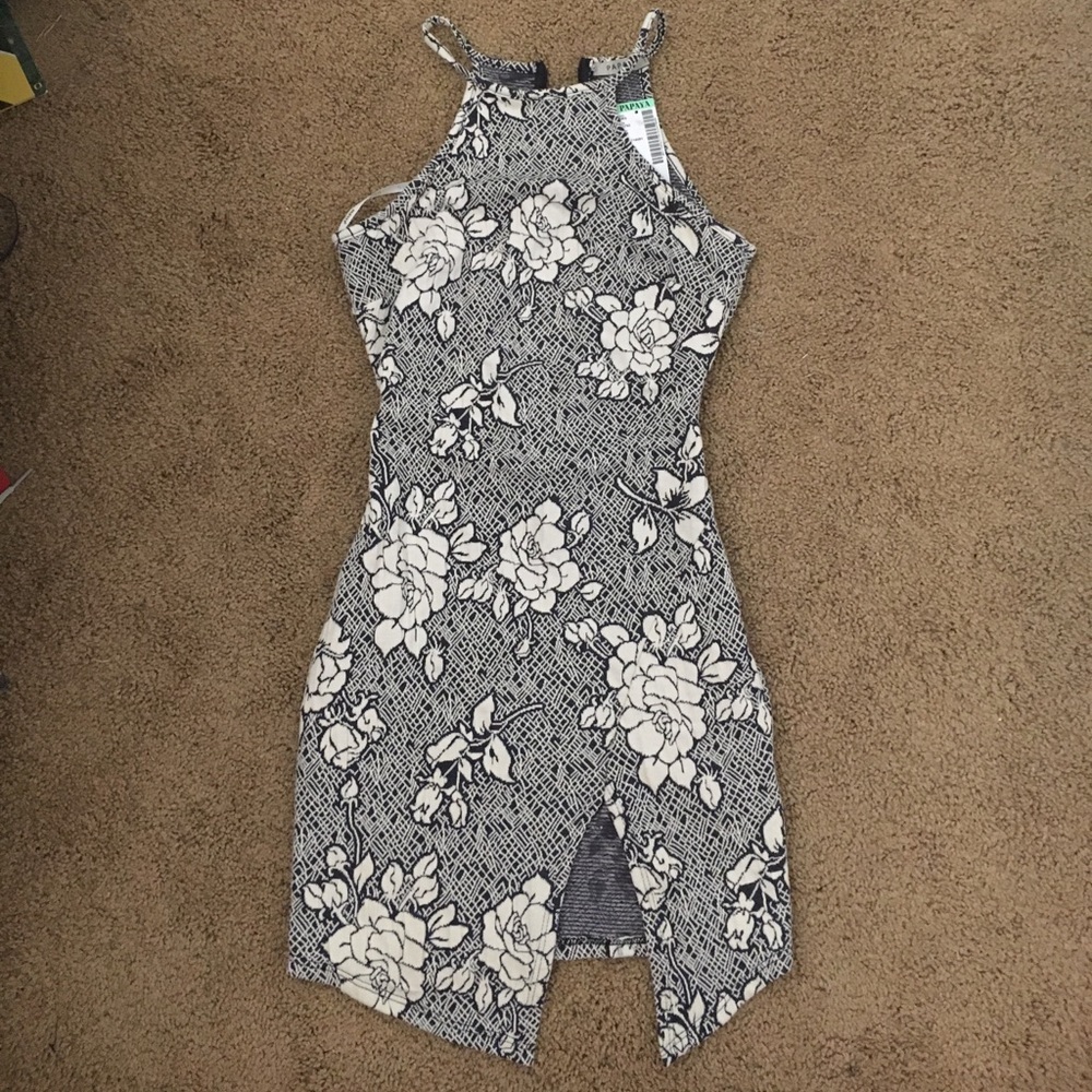 NEW tight floral slit dress