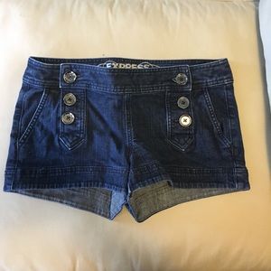 Express button-front shorts