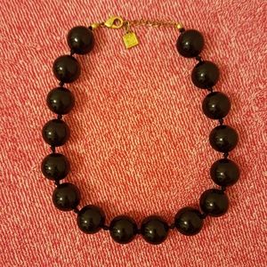 🚫 Large Beaded Statement Necklace (Black)