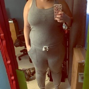 Super Soft Grey Jumpsuit w/ POCKETS