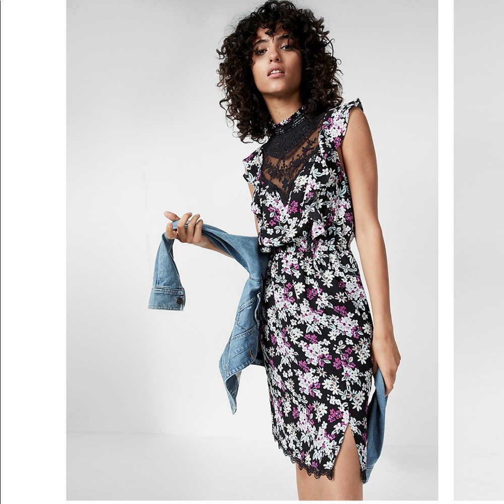 **Worn once** recently bought Express floral dress