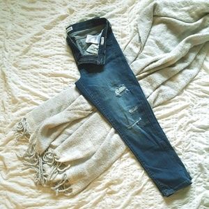 Banana Republic Distressed Skinny Ankle Denim