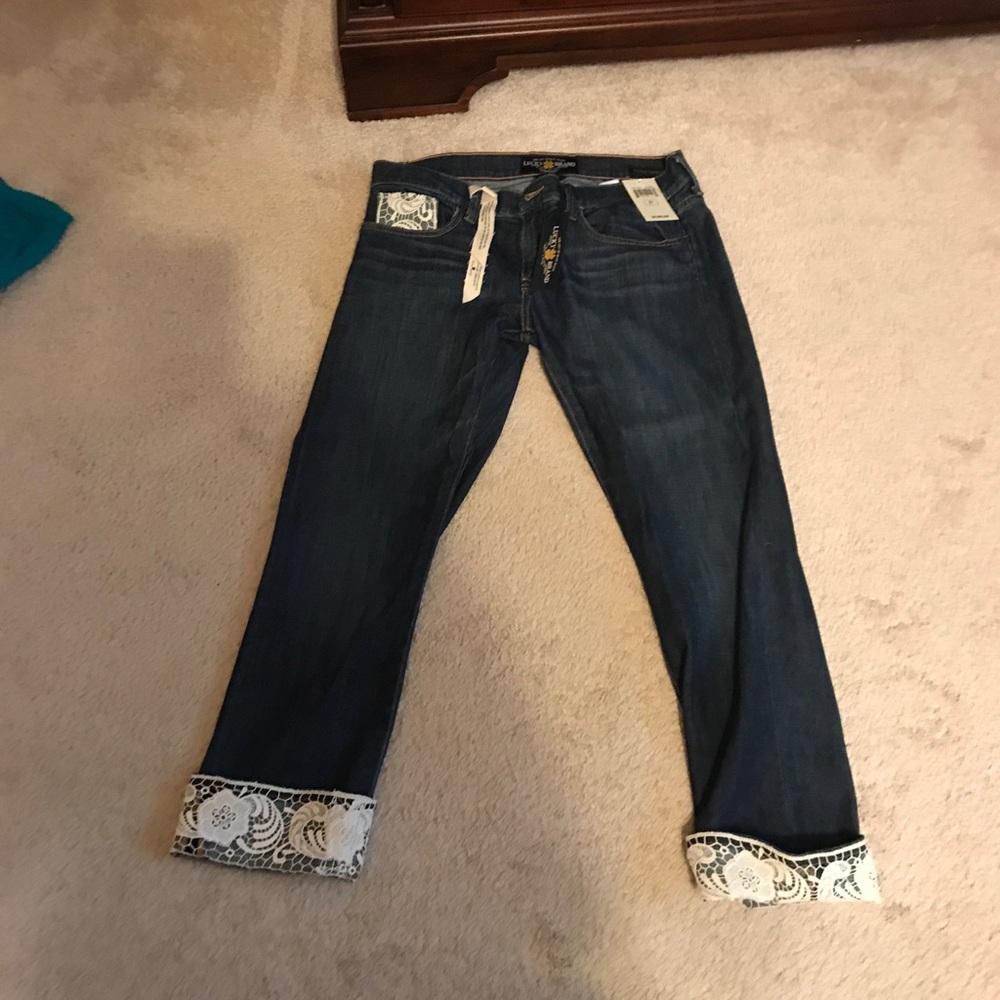 Lucky Brand Jeans with lace trim