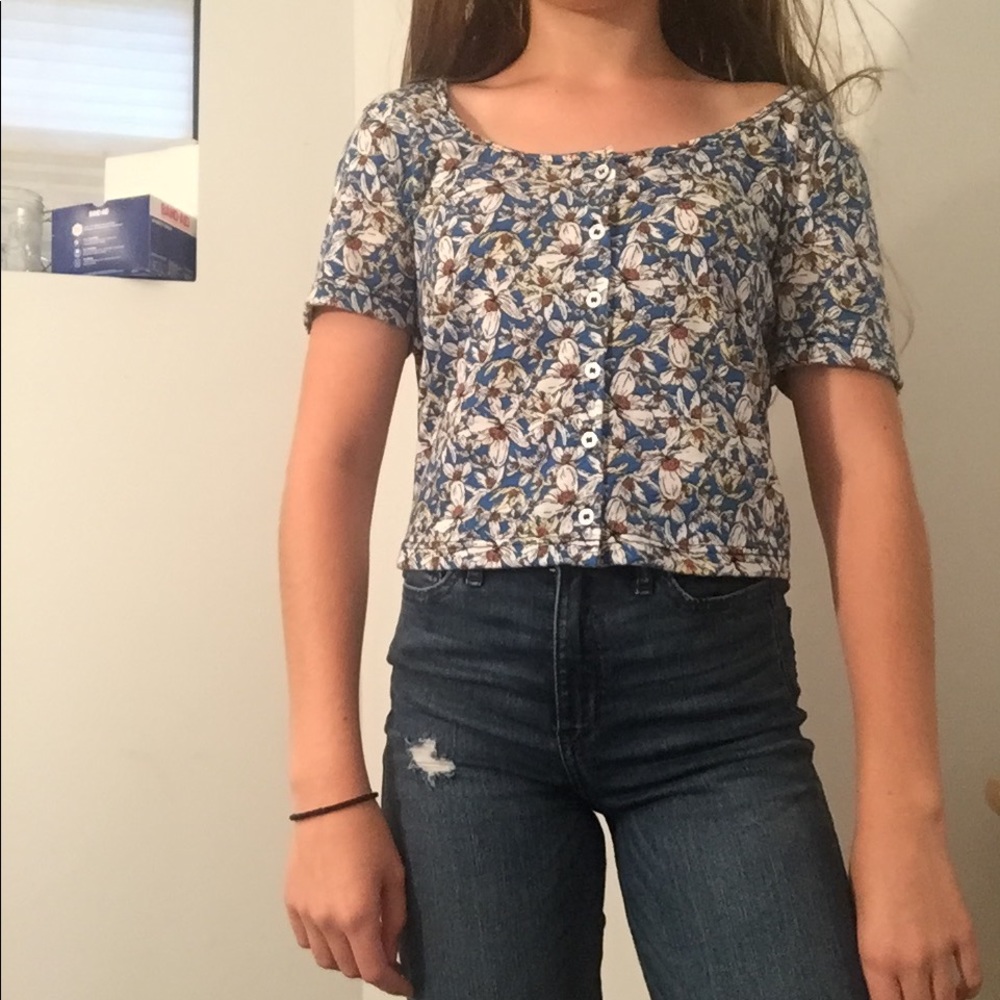 SUPER SOFT Floral Topshop Crop Top