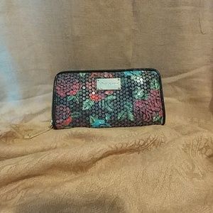 Flower and sequined wallet