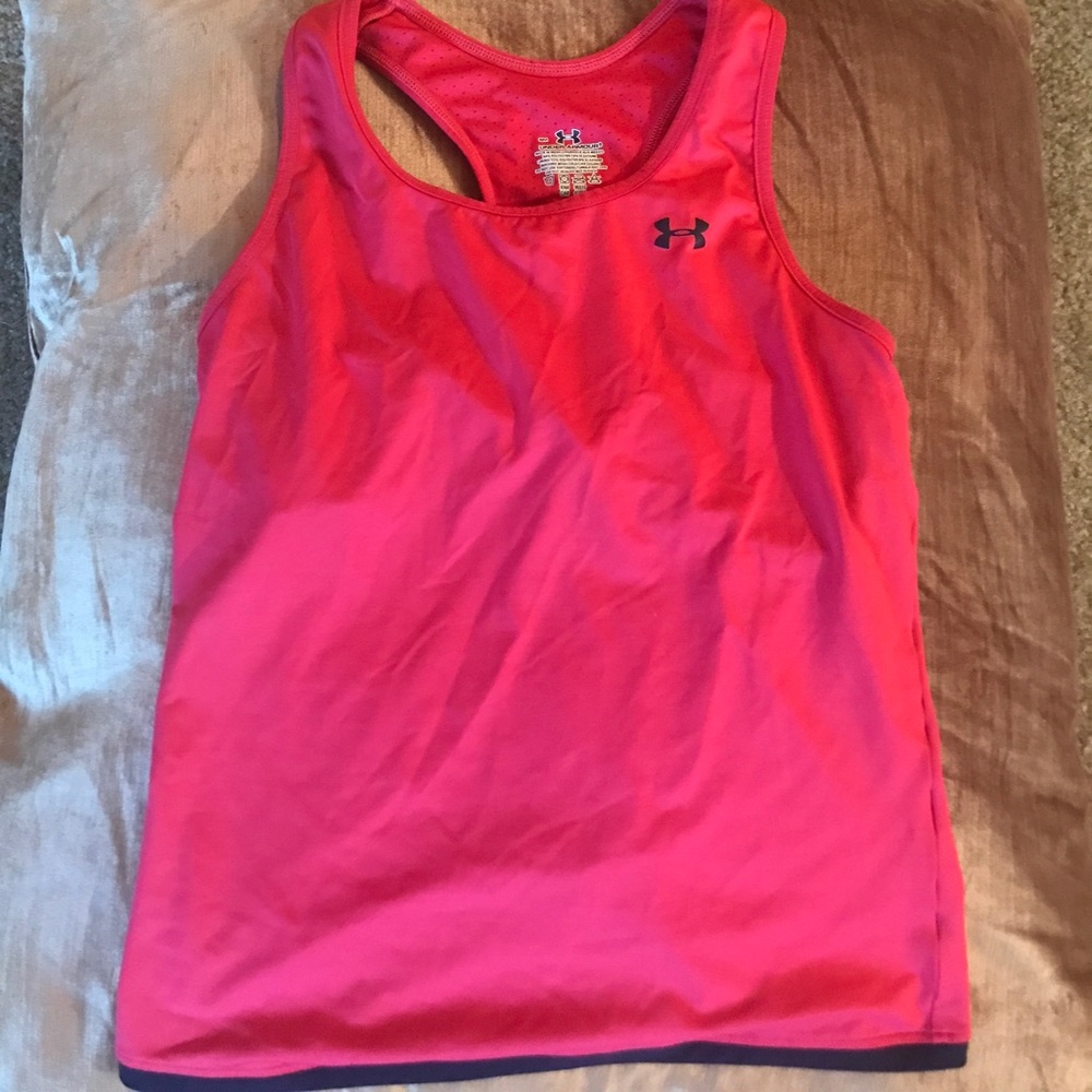 Under armor tank with built in sports bra